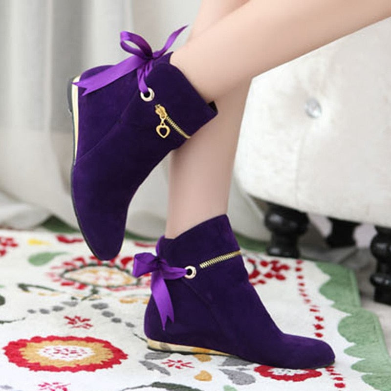 Sweet Bow Ankle Boots