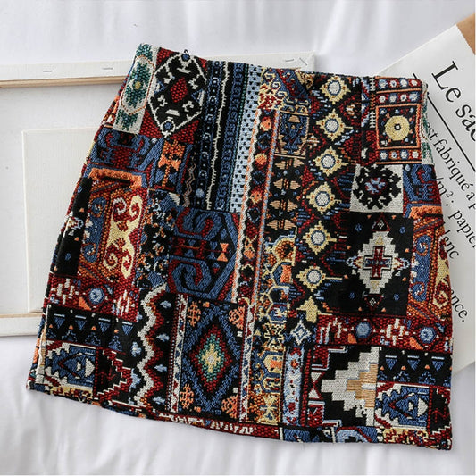 Boho Patchwork  Skirt