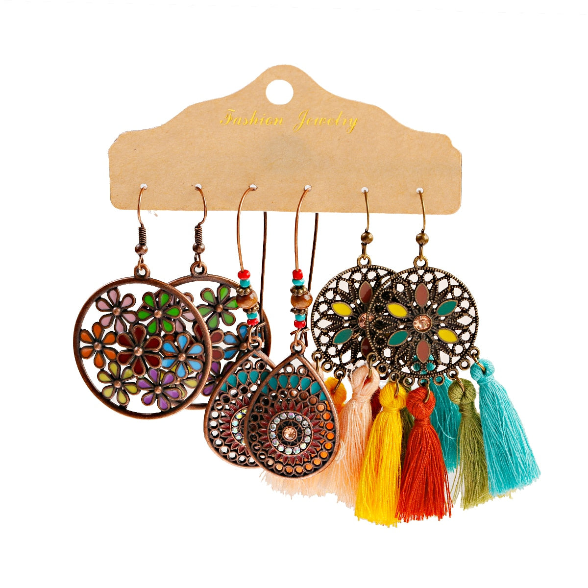 Boho  Dangle/Round Earrings