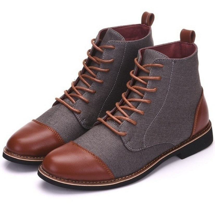 Casual Lace Up Men Ankle Boots