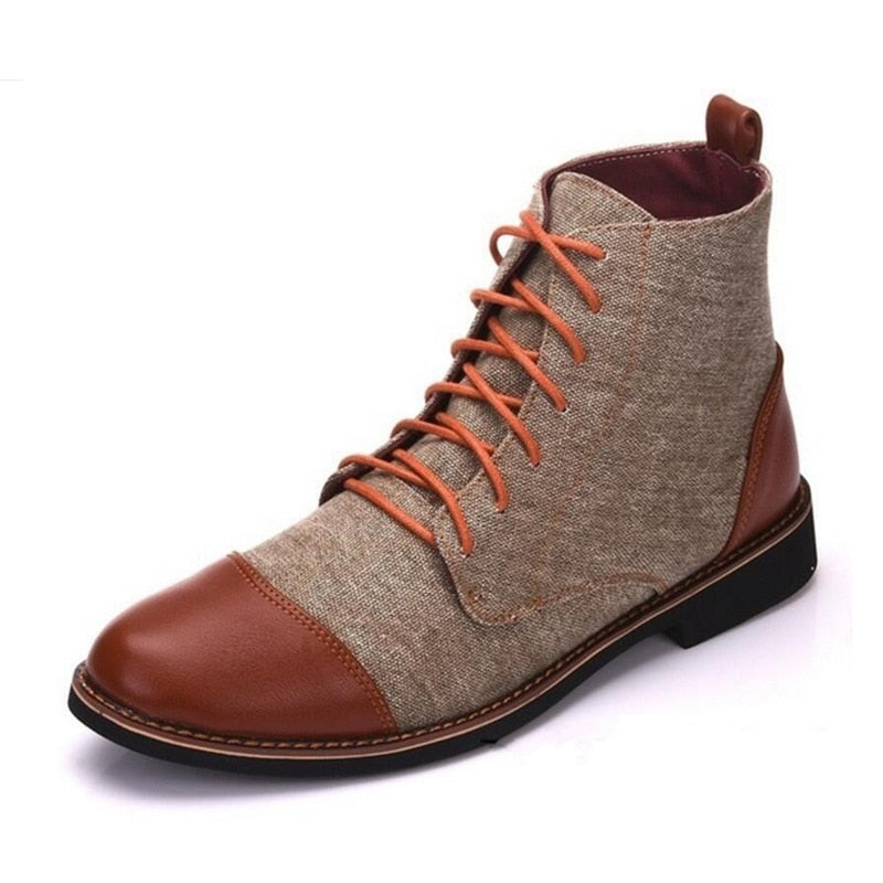 Casual Lace Up Men Ankle Boots