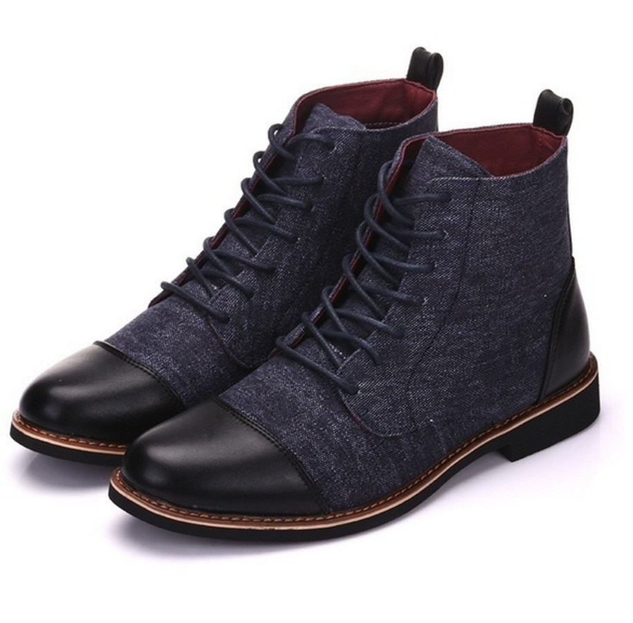 Casual Lace Up Men Ankle Boots