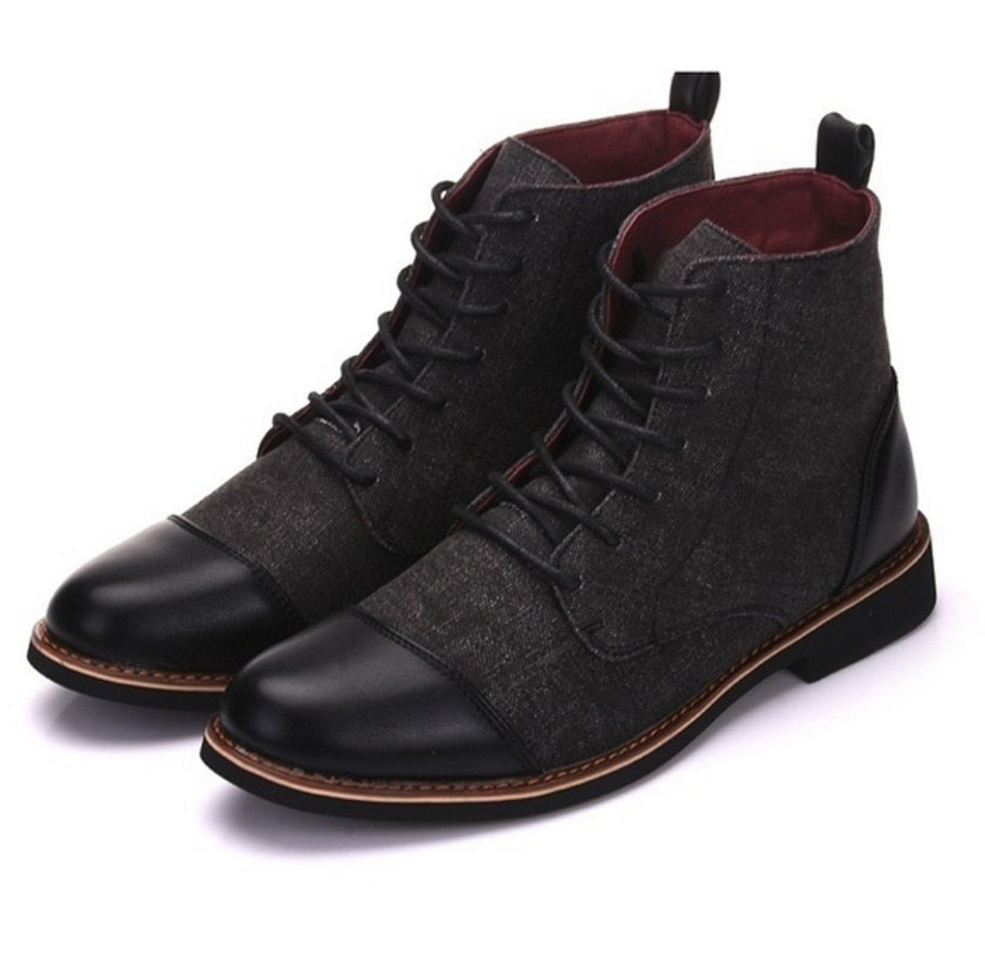 Casual Lace Up Men Ankle Boots