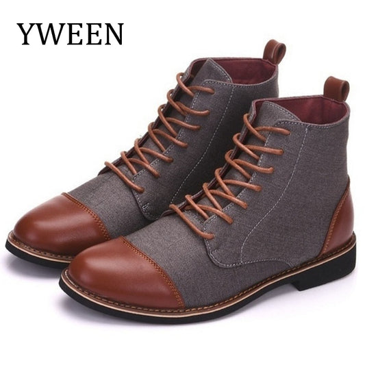 Casual Lace Up Men Ankle Boots