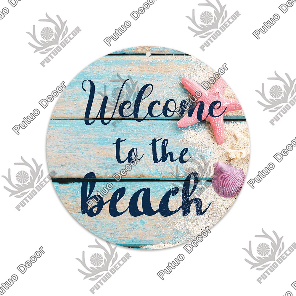 Beach Round Sign