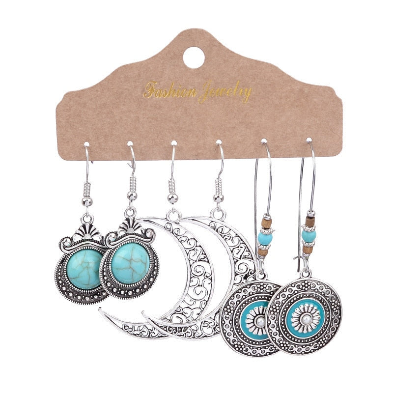 Boho  Dangle/Round Earrings