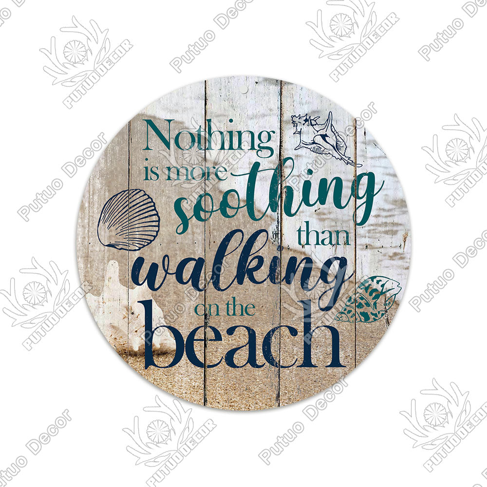 Beach Round Sign