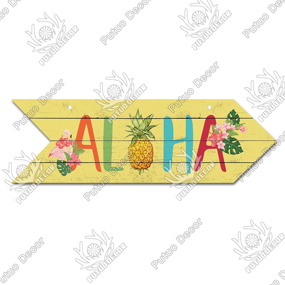 Beach Arrow Wooden Wall Plaque Sign