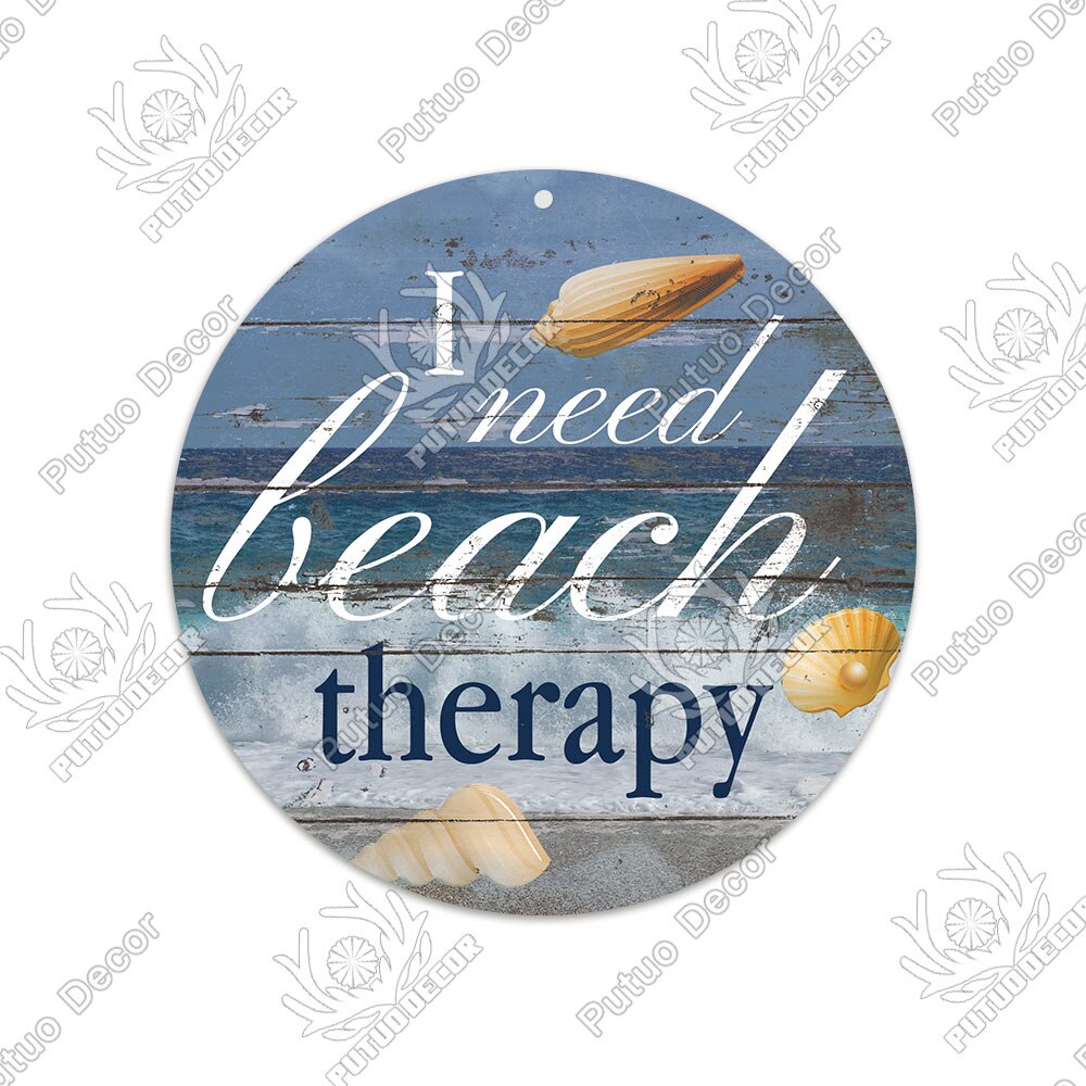 Beach Round Sign