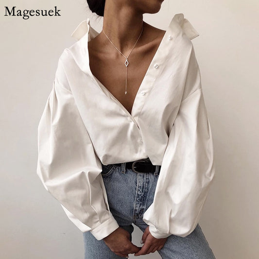 Casual Vintage Button  Blouse