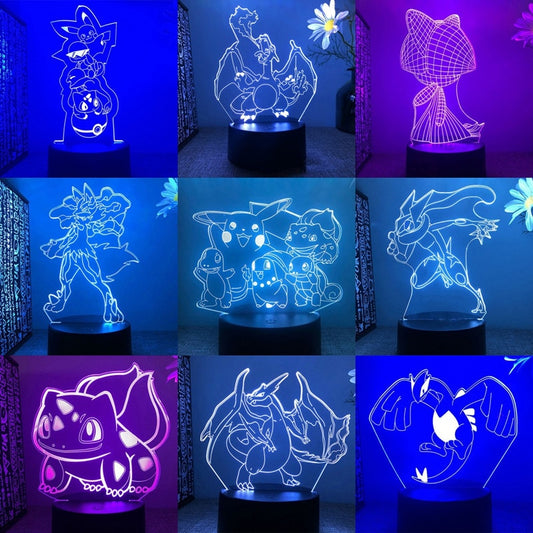 Anime Pokemon Lamp Figure