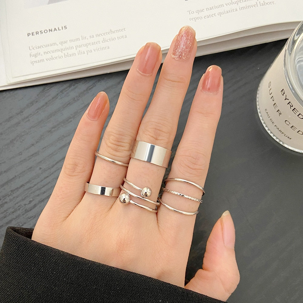 Bohemian Gold Color Rings Set